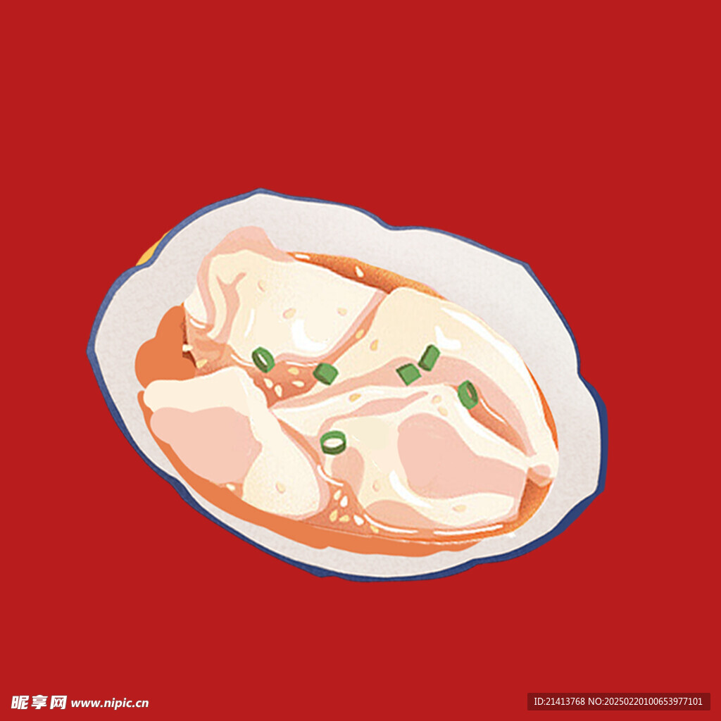 手绘卡通饺子