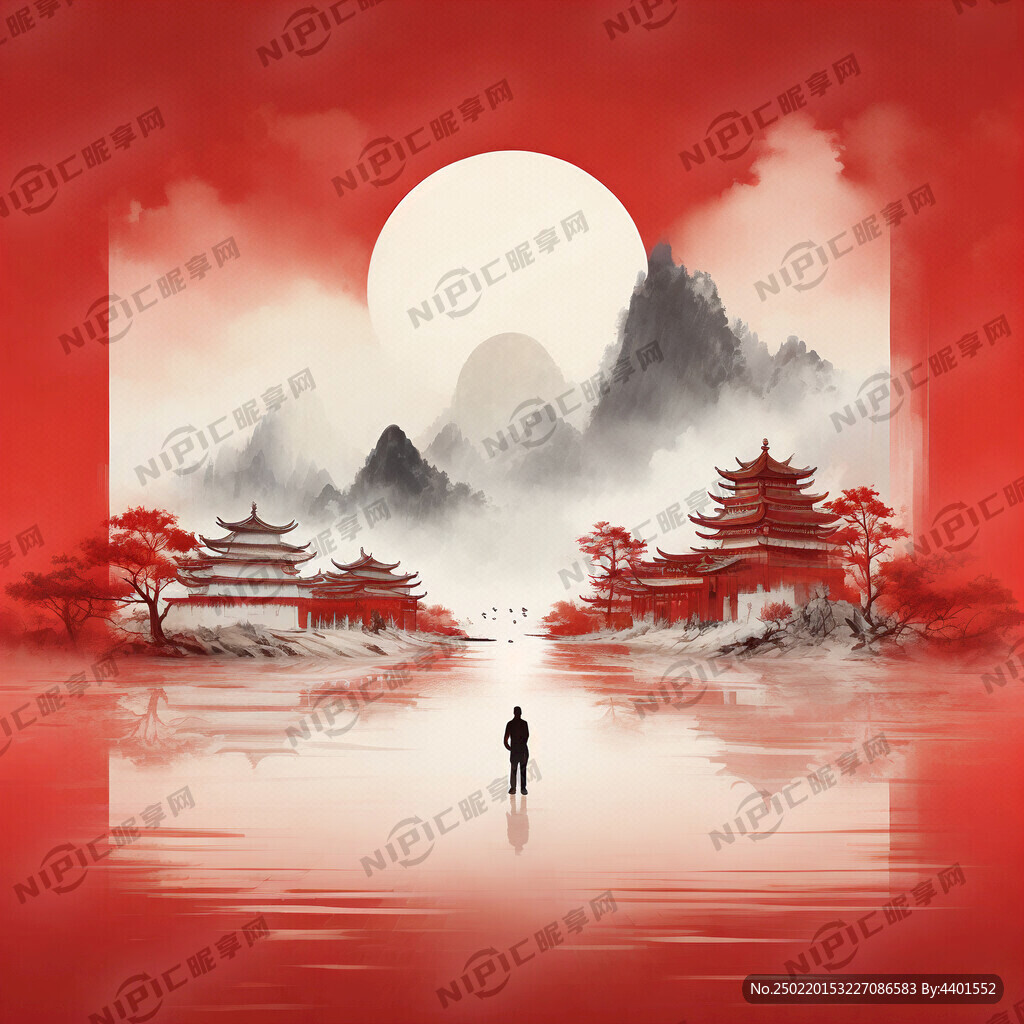 红色中国电信精神背景色