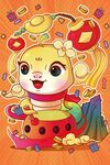 新春可爱卡通插画    