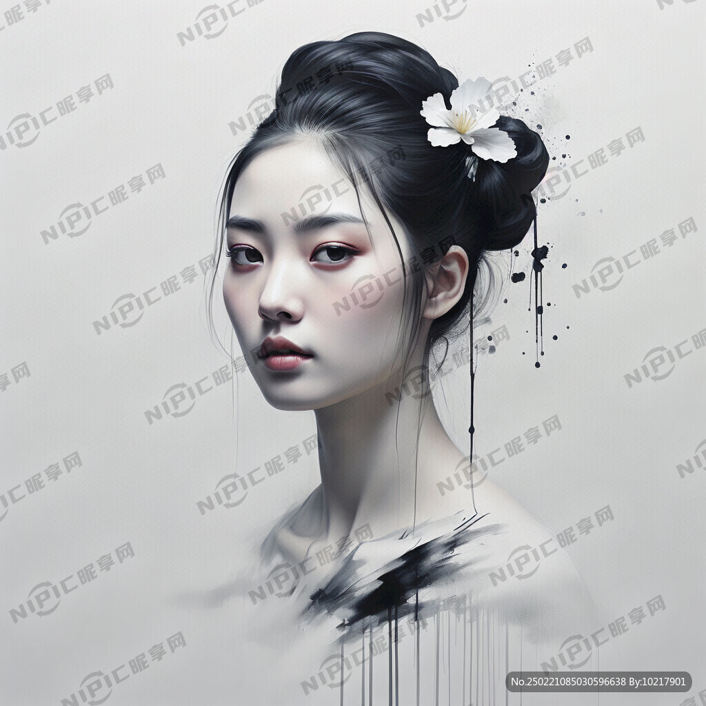 多重朦胧对焦模糊的女生人像