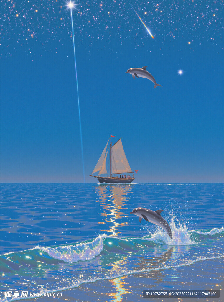 插画大海