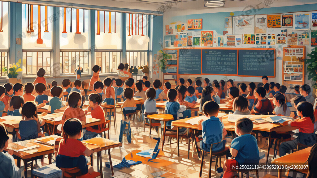 润物有声小学学校海报