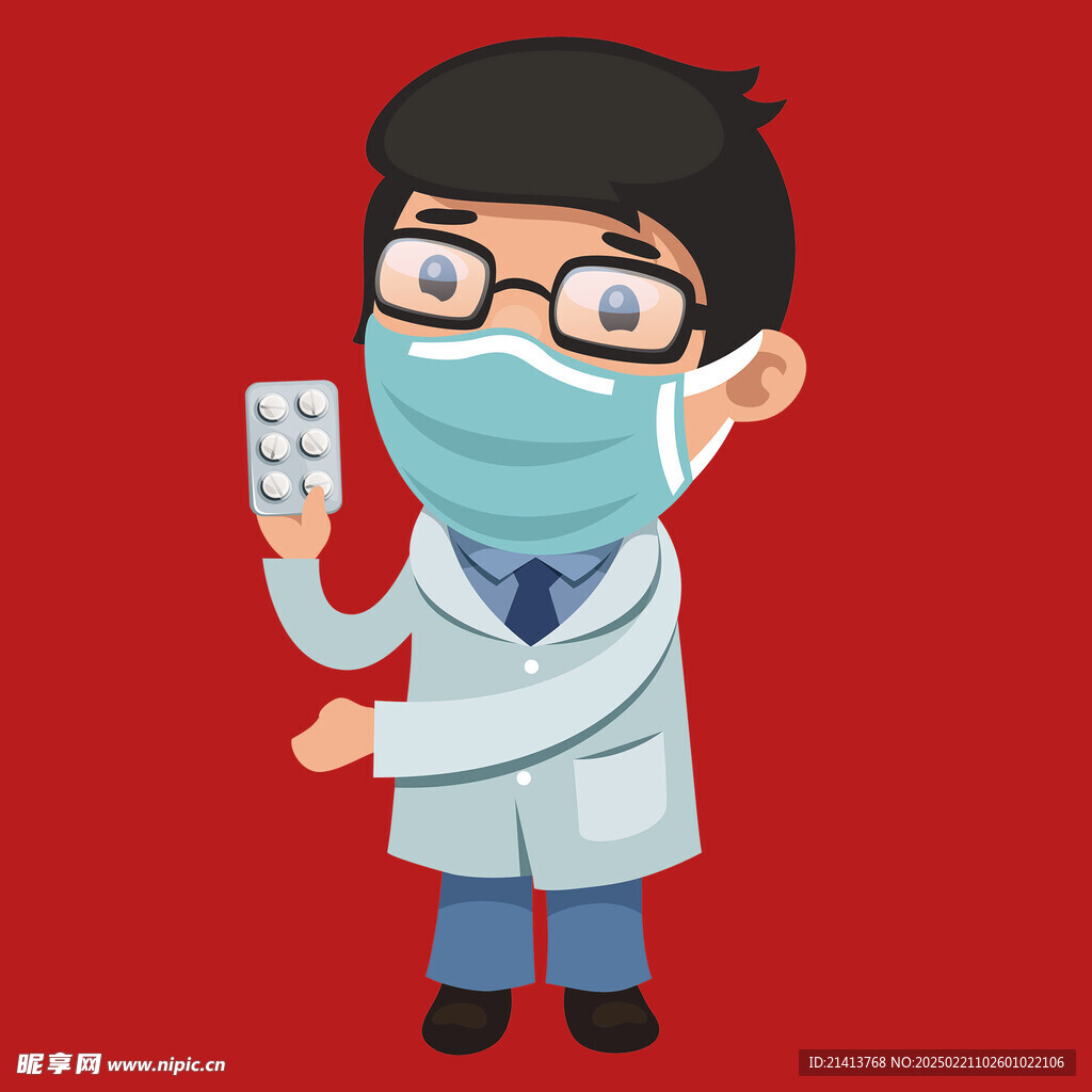 手绘医生护士