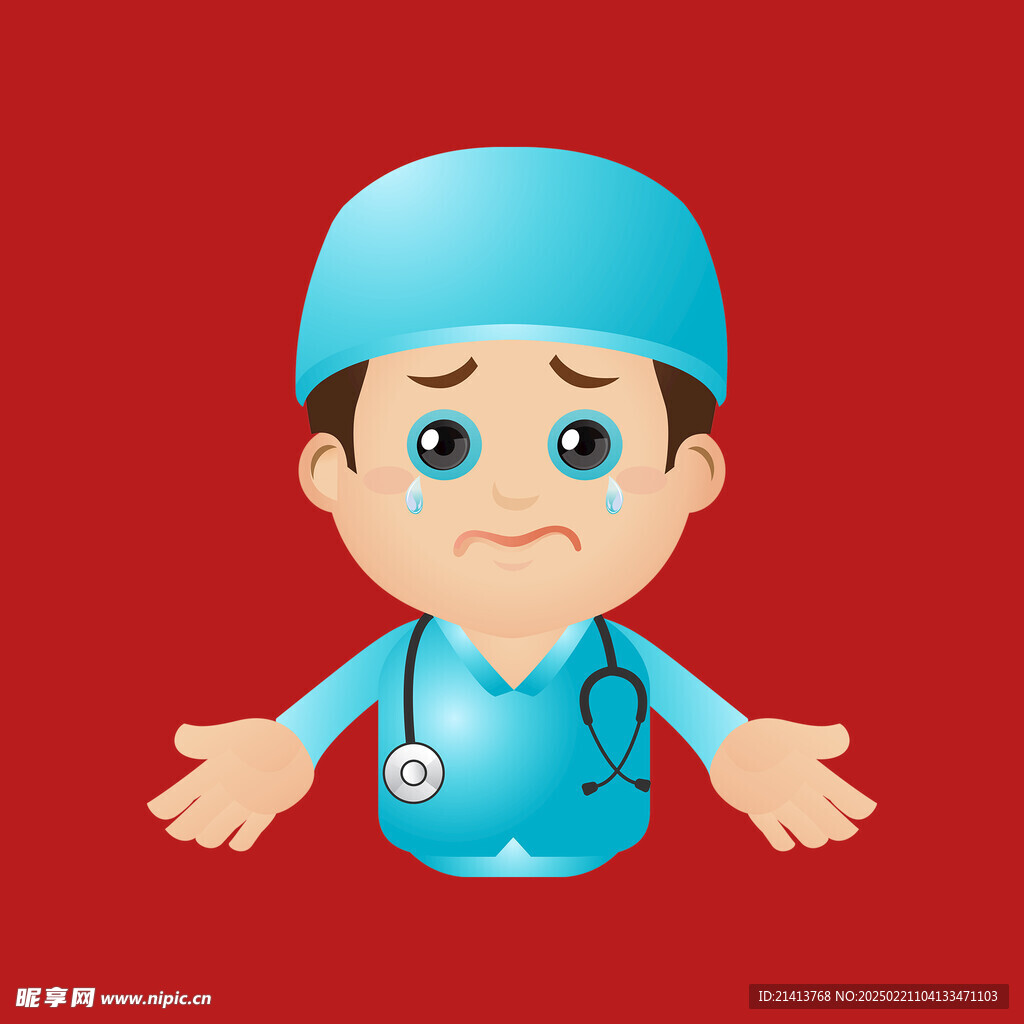 手绘医生护士