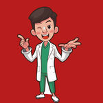 手绘医生护士