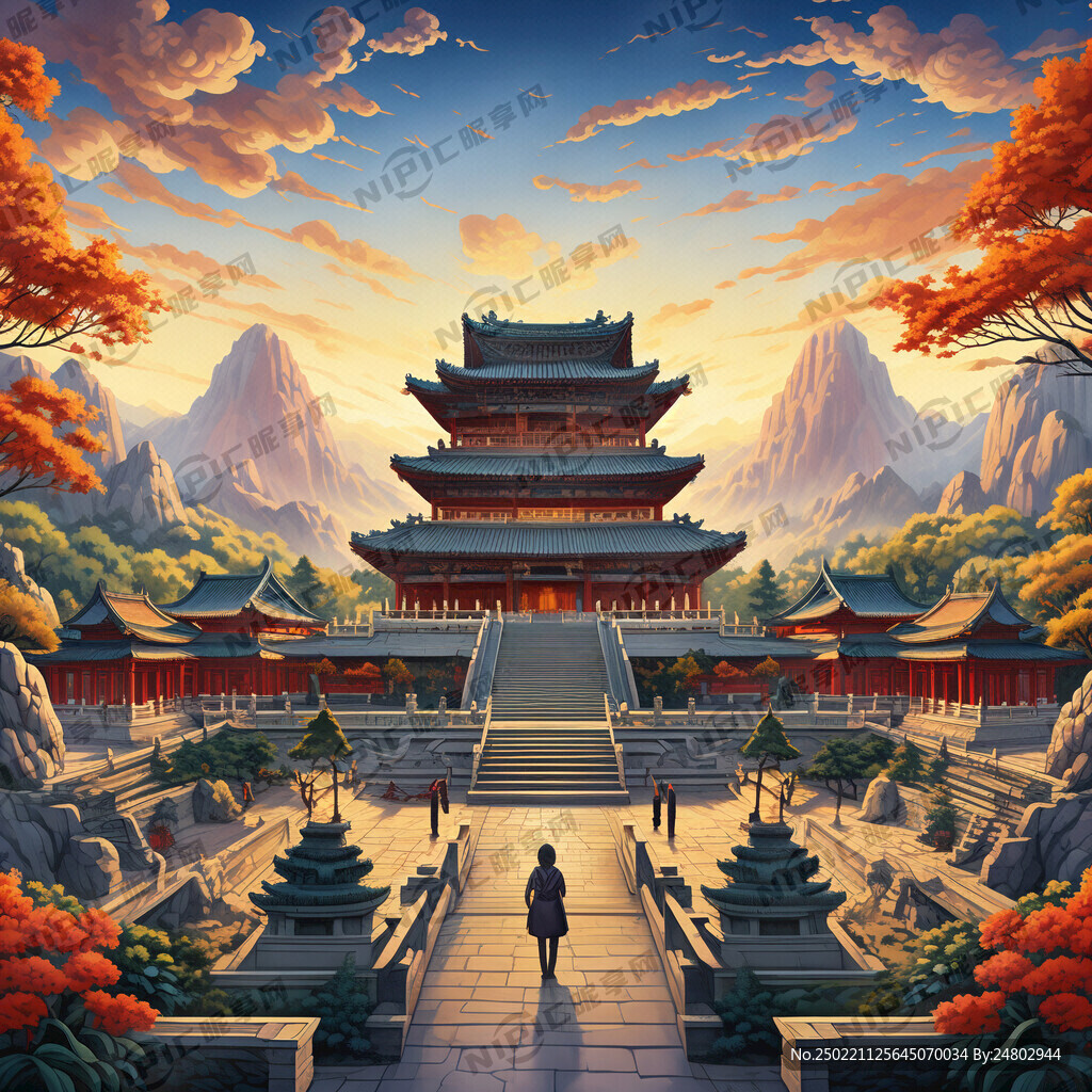 山西芮城永乐宫文旅图案