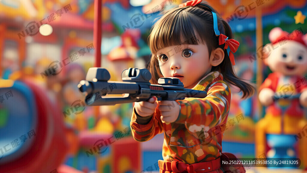 儿童游乐园 射击游戏主题 明亮