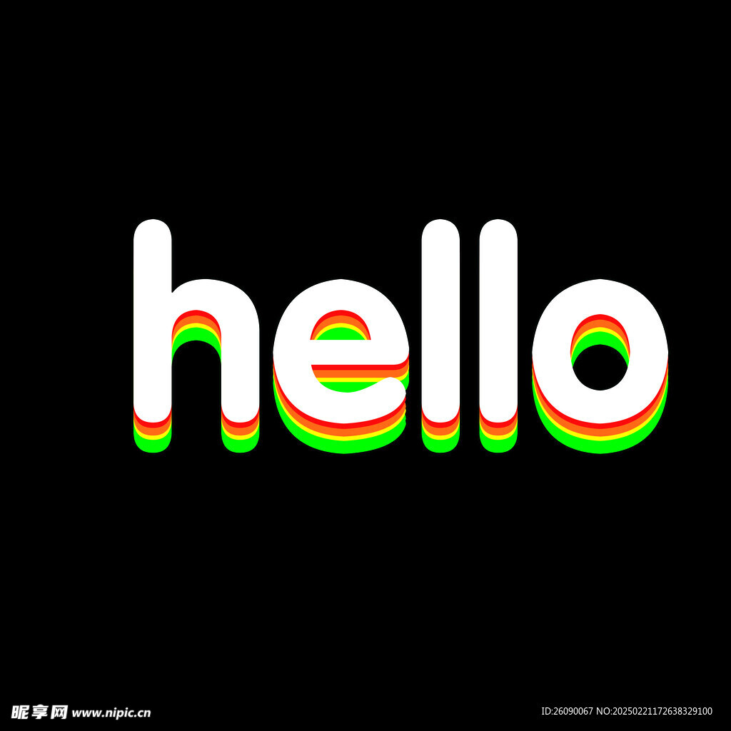 hello  艺术字