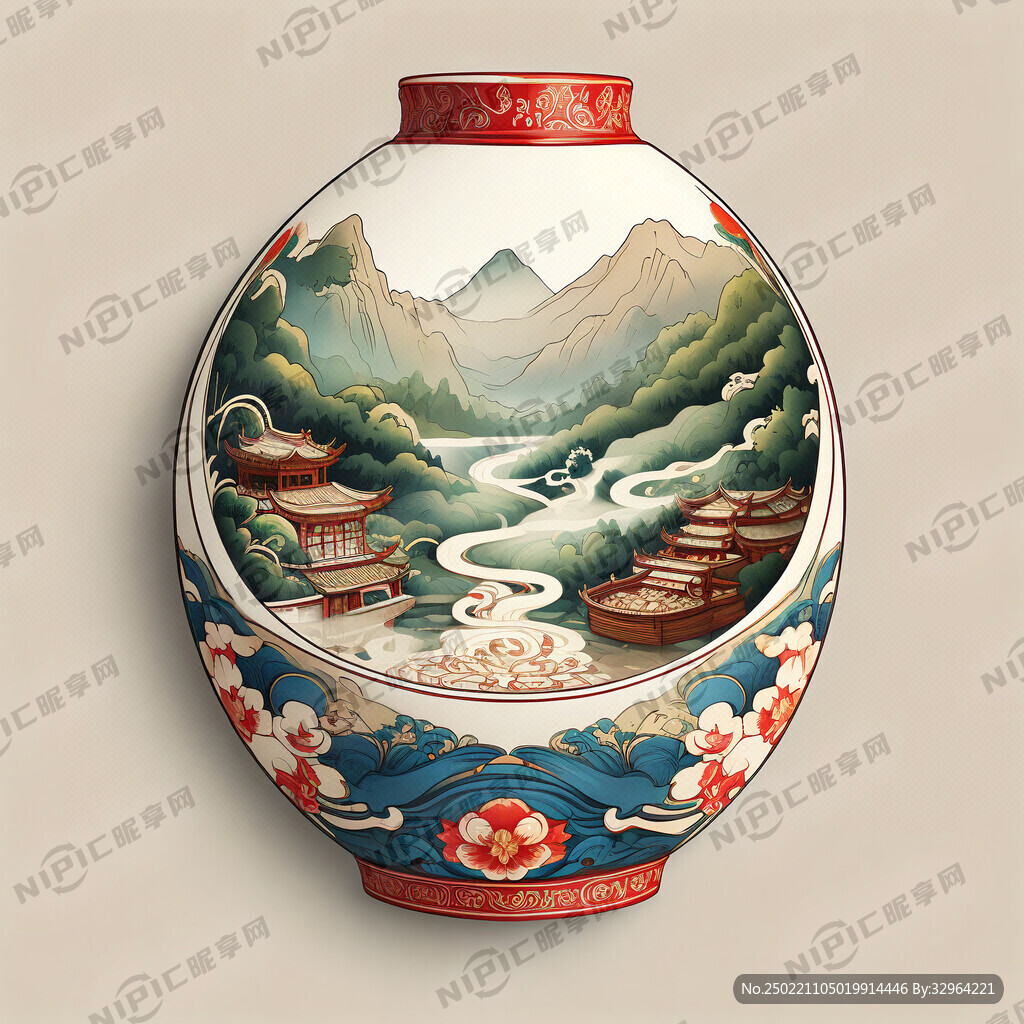 恭城油茶的插画
