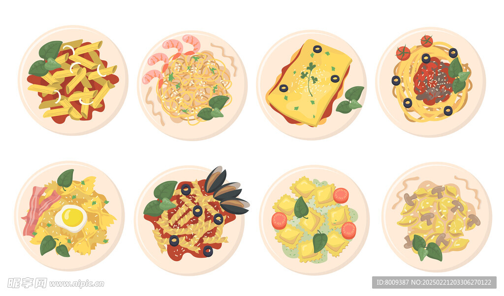 美食卡通插画