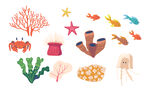 海底世界海洋生物插画