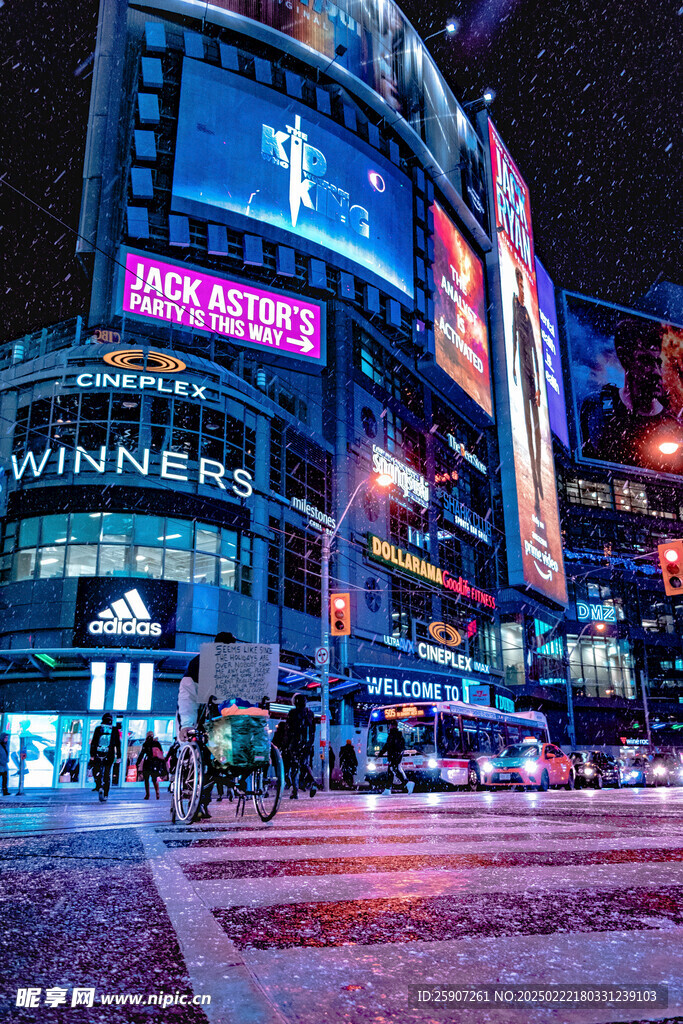 夜晚城市街景