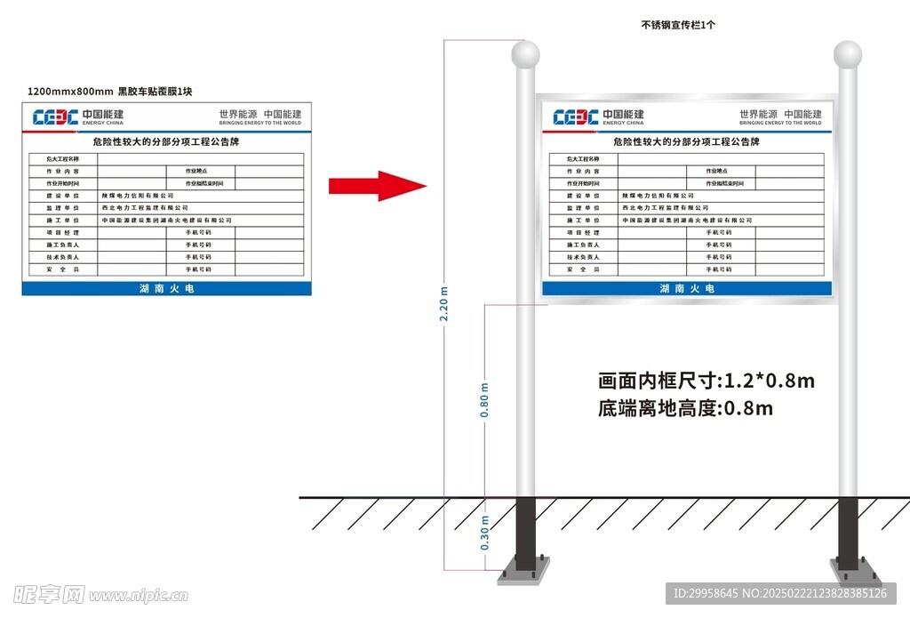 危险性较大的分部分项工程公告牌