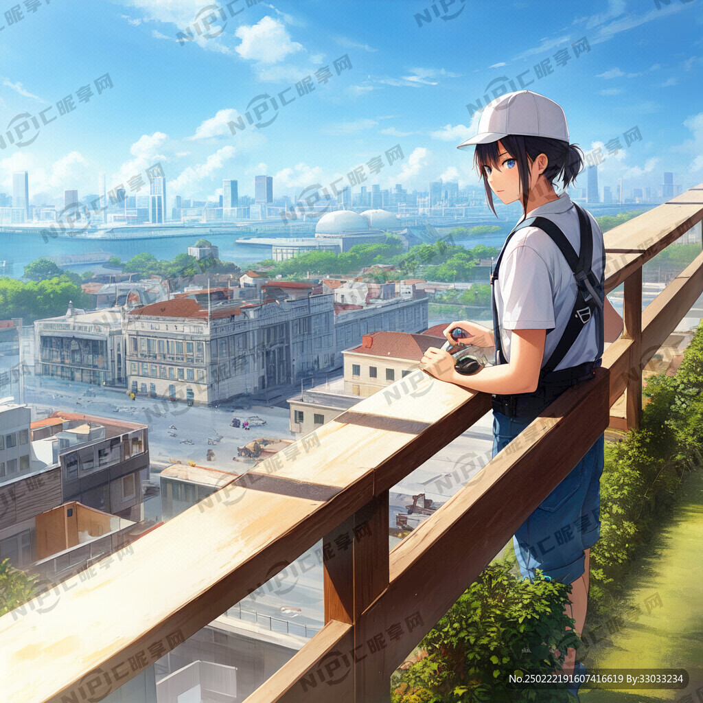建筑工人高空作业未系安全带。