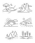 线描风景简笔画