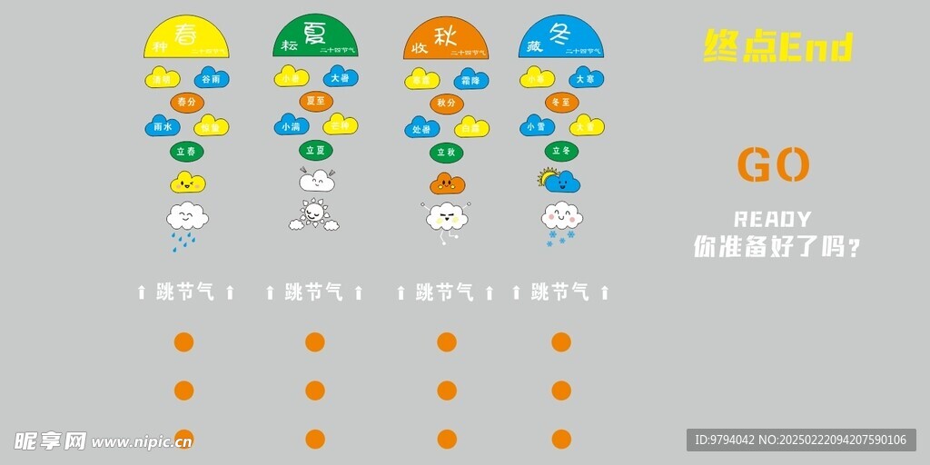 24节气跳格子地面游戏