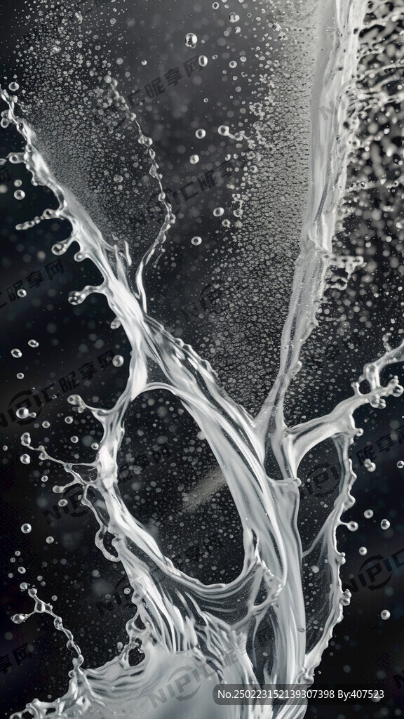 溅起的动态水花 实拍效果