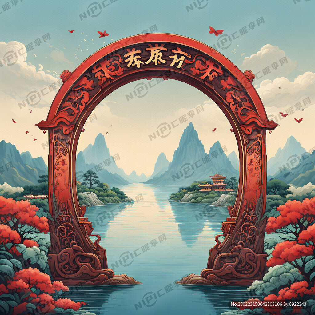 盼字异形矢量图 不要风景画