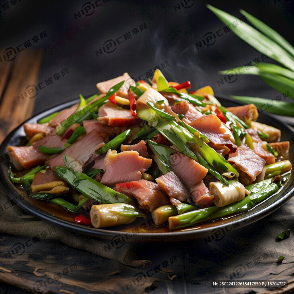 野生小竹笋炒腊肉 色泽饱满