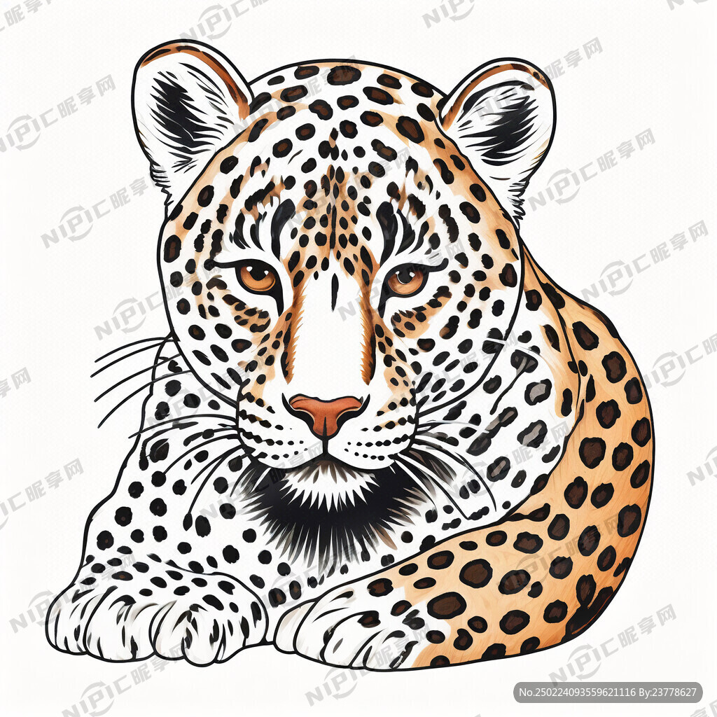 豹纹 底色白色 花纹多种颜色