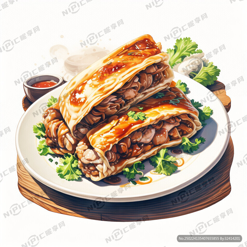 卤肉卷饼