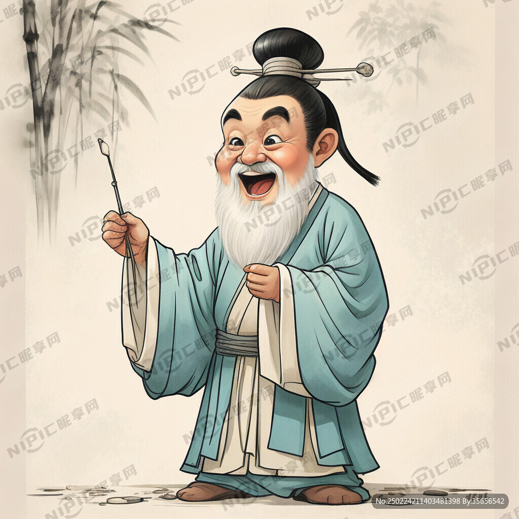 孔子 卡通 古装