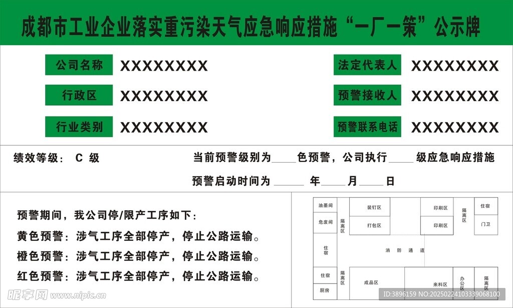 一厂一策公示牌