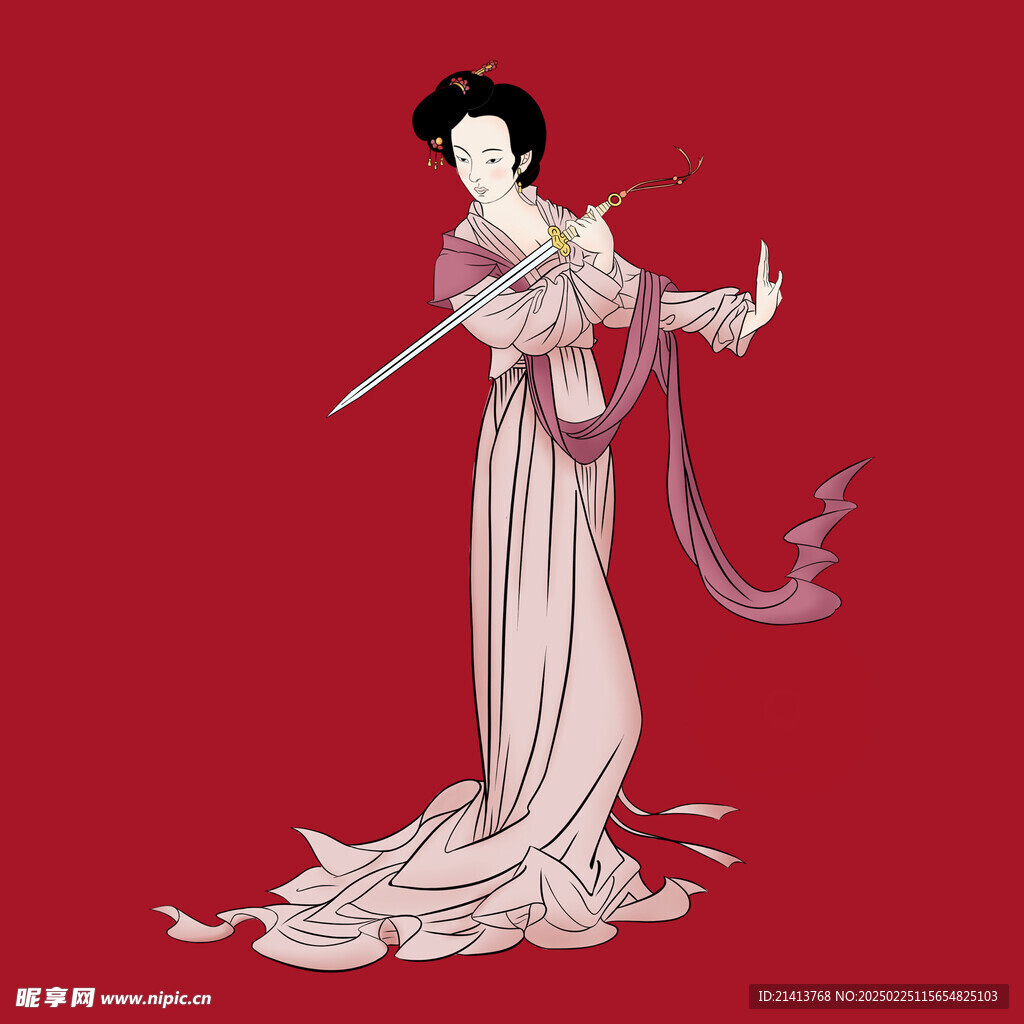 古风美女插画