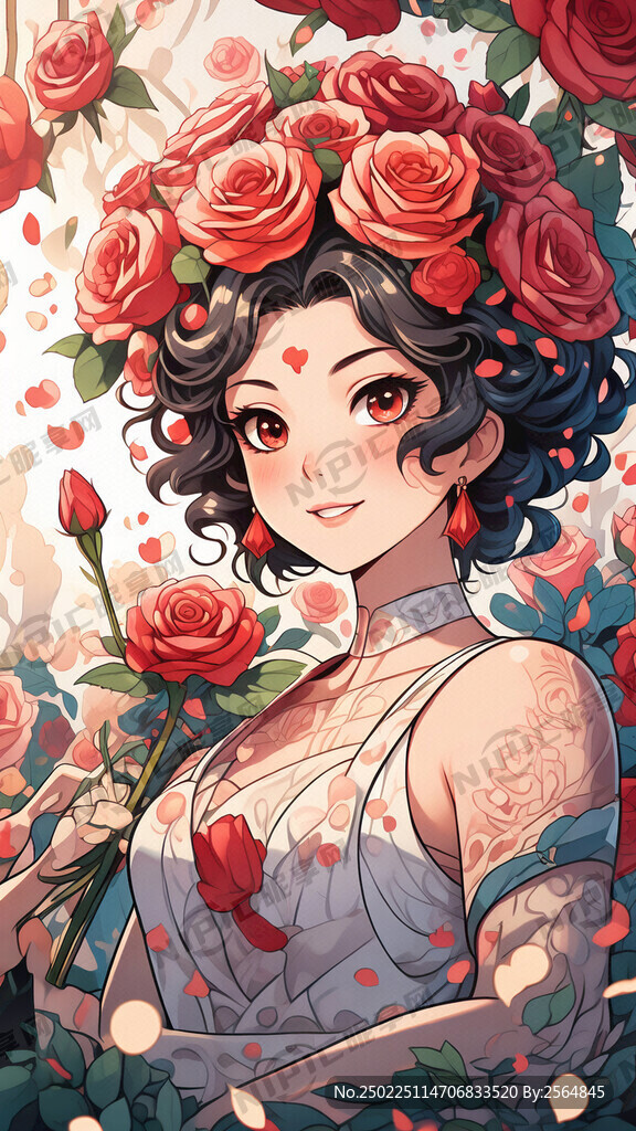 女神节海报 送玫瑰花活动