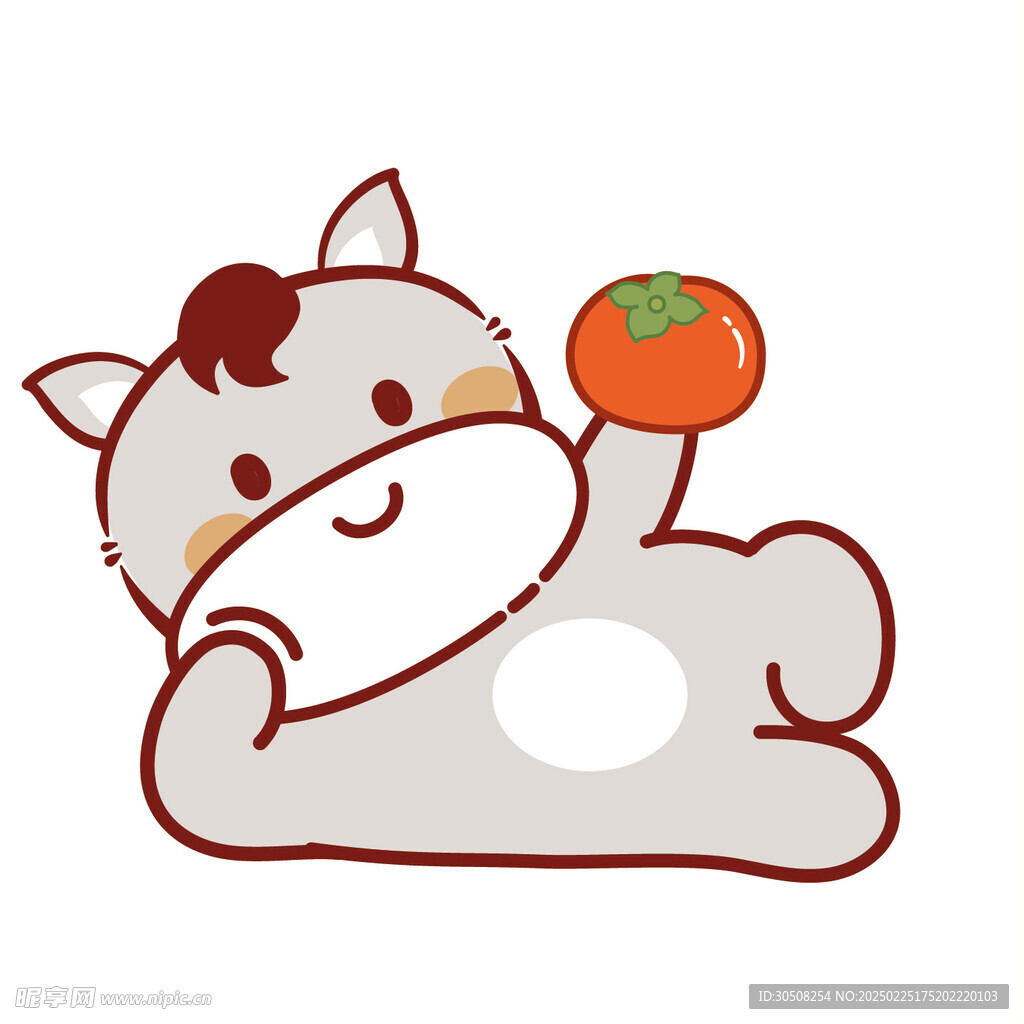 小萌马卡通插画表情包
