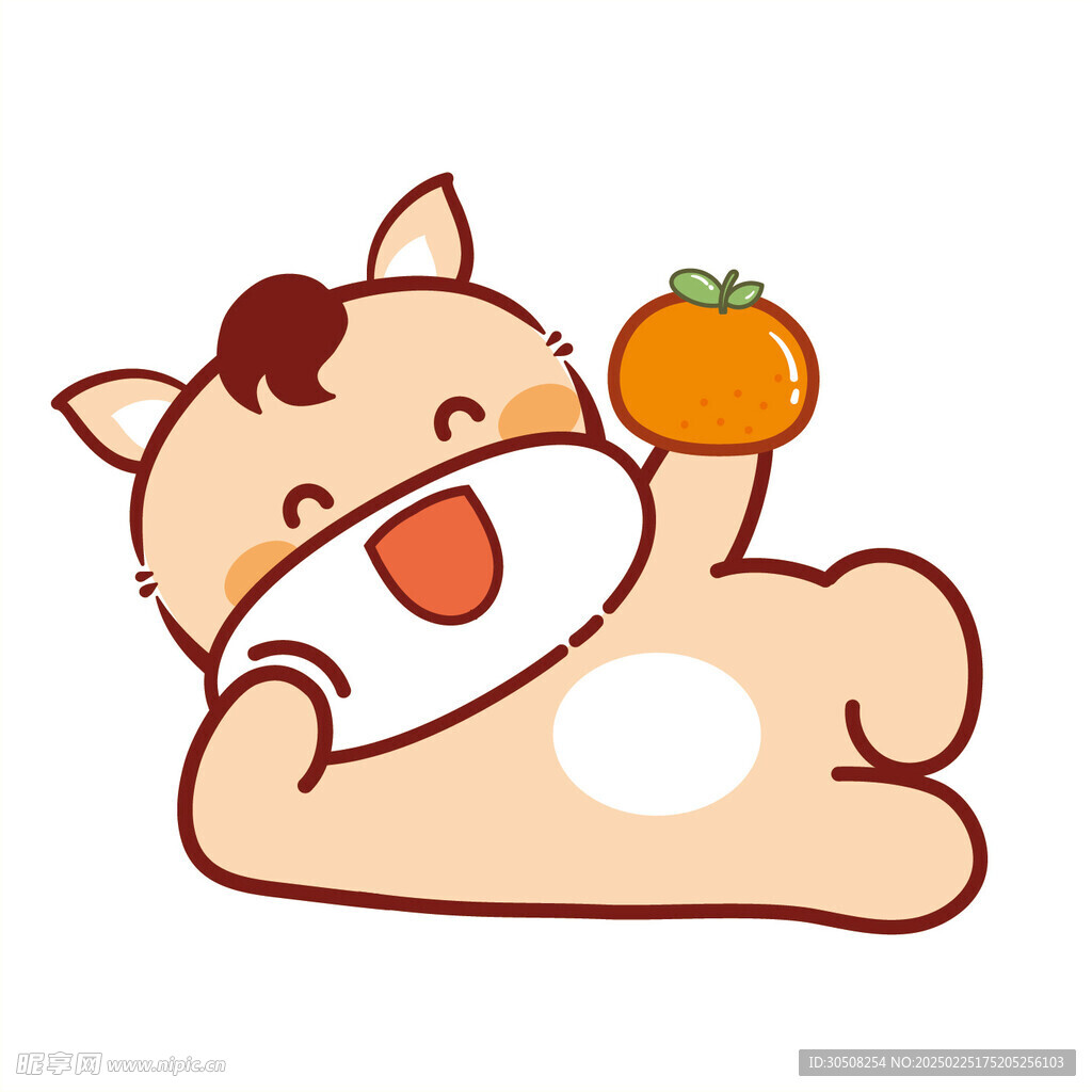小萌马卡通插画表情包