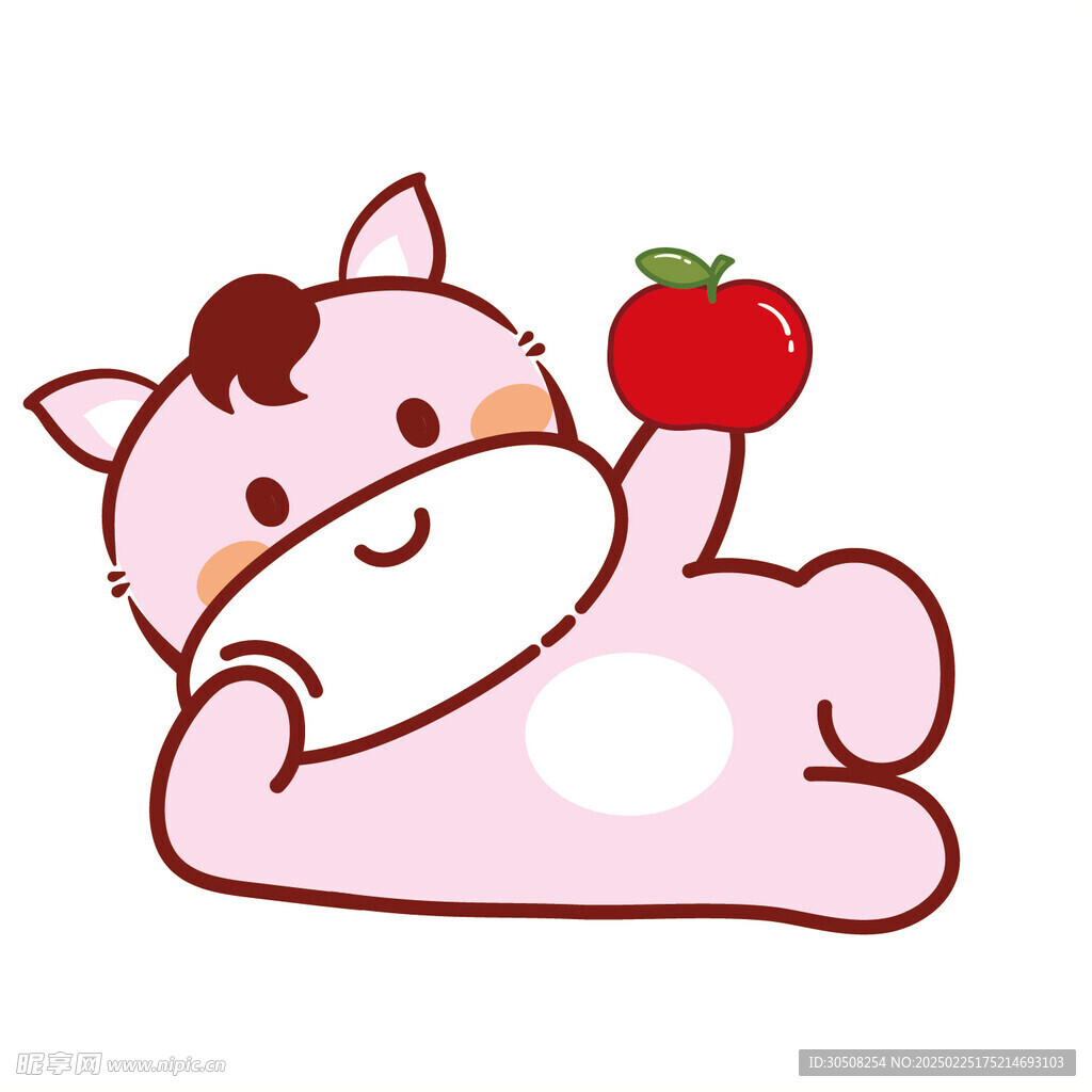 小萌马卡通插画表情包