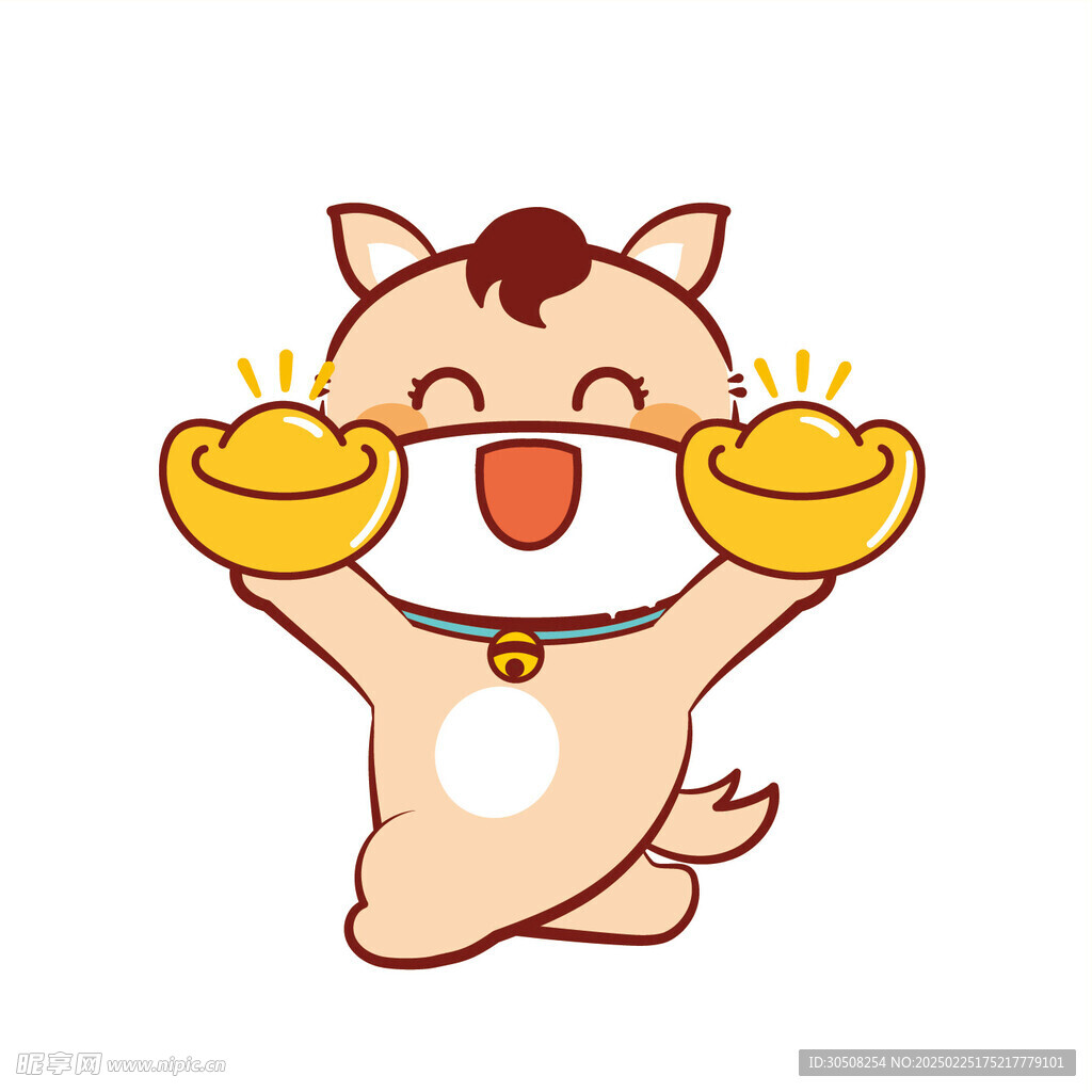 小萌马卡通插画表情包