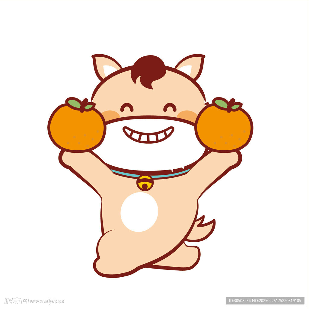 小萌马卡通插画表情包