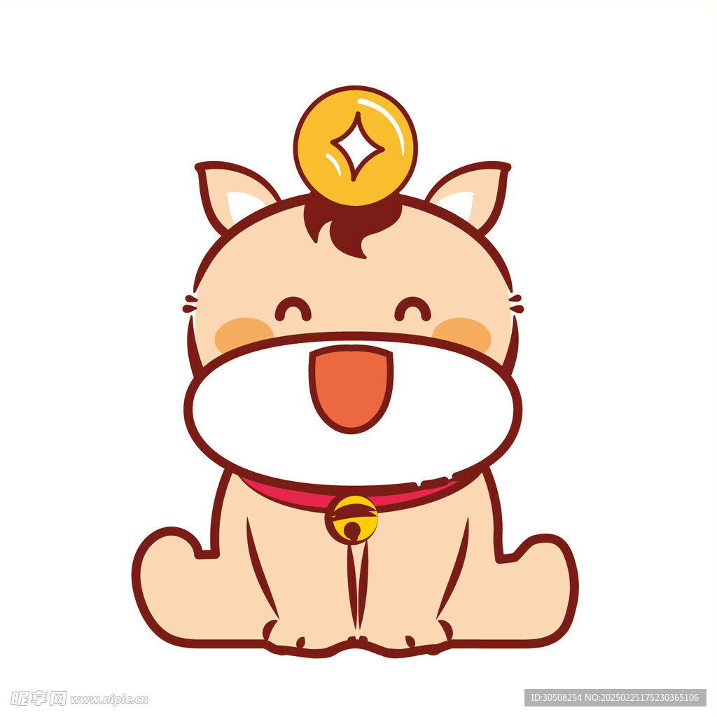 小萌马卡通插画表情包
