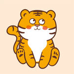 虎萌萌三口卡通头像