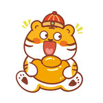 虎萌萌卡通表情新年