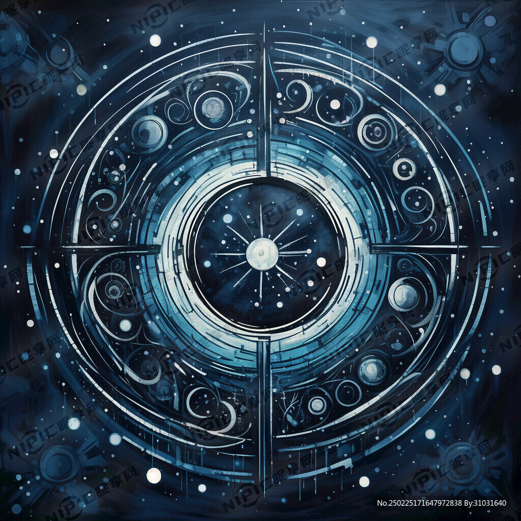 深蓝色为主色调 星河圈圈
