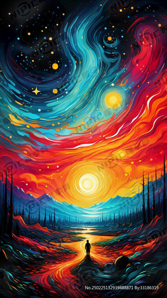 做一张荧光的星空图