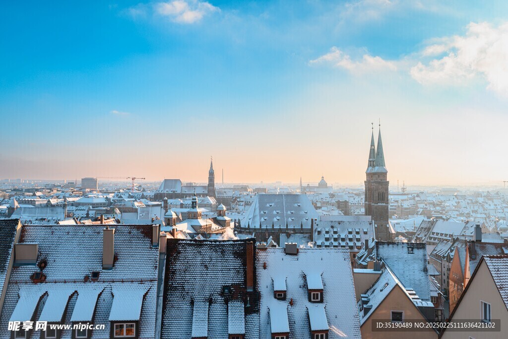 雪景城市