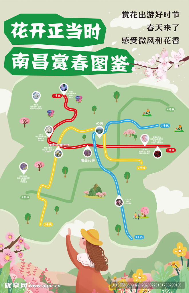 赏花图