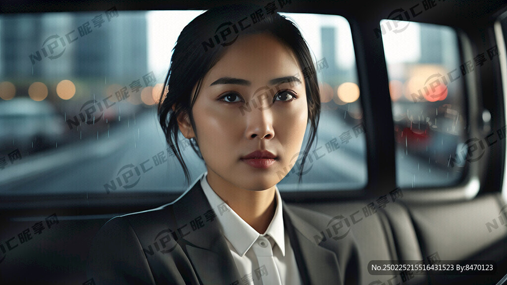 轿车内驾驶位车内后视里呈现出职