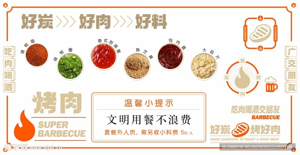 烤肉店小料海报