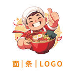拉面面条LOGO卡通人物