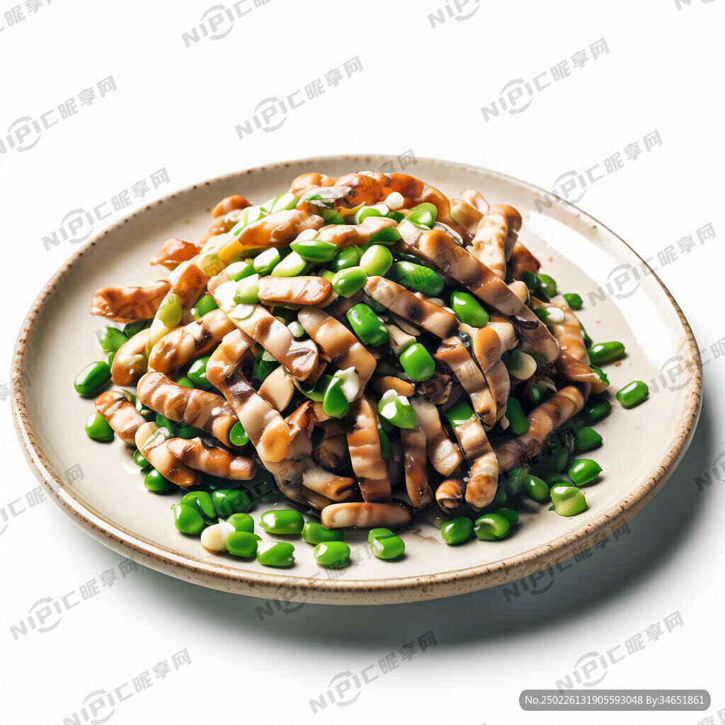散落在盘子盘的蚕豆