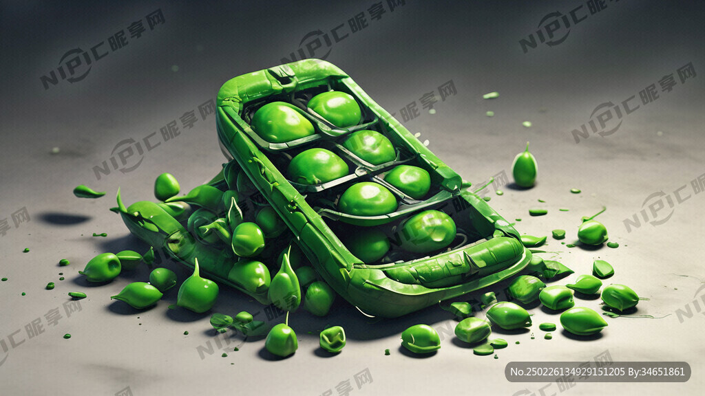 绿色的豌豆荚