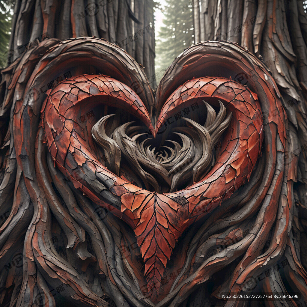 树皮爱心