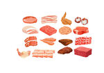 肉食物插画