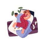 悠闲时光扁平风人物插画