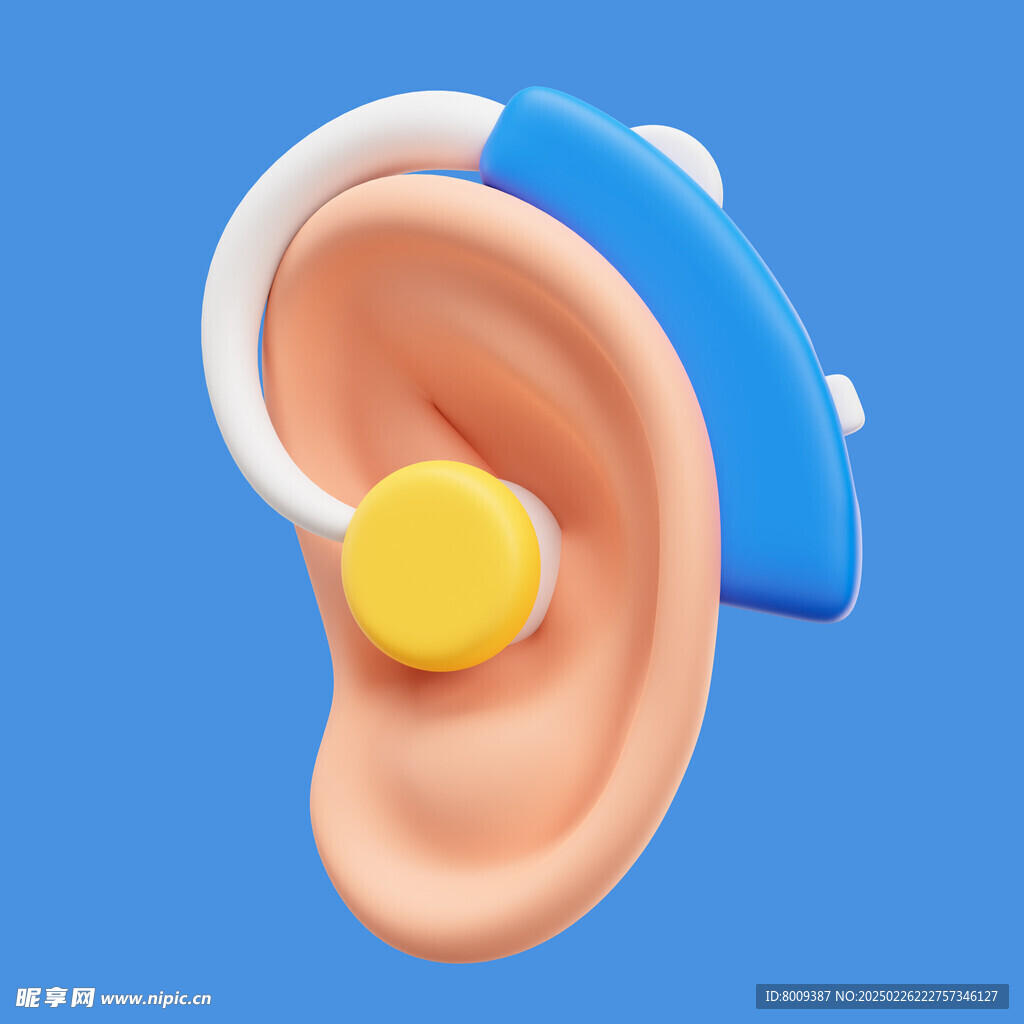 3D立体助听器耳机元素